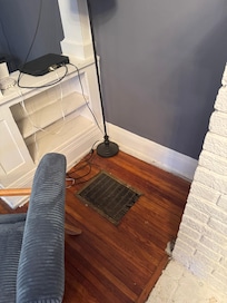 Vent was broken and we had to cover it with the chair.