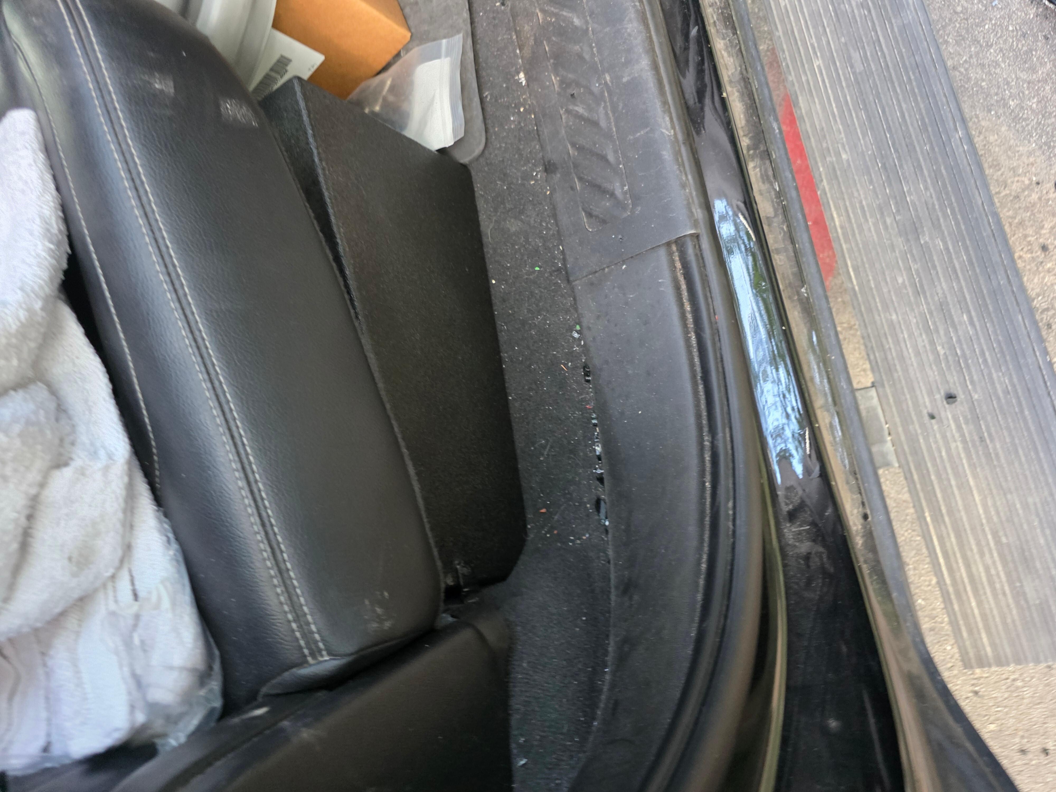 Glass in the truck
