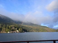 Morning rainbows off the deck