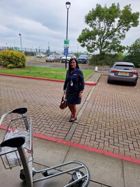 Lovely receptionist! At first thought was an air stewardess! Then realised was a receptionist!