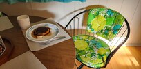 Pancakes and vintage dining set