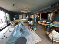 Rooftop inside seating area
