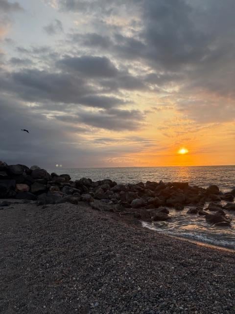 Beautiful sunset view from the beach