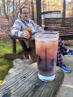 We built a fire in the fire pit both mornings and enjoyed Bloody Marys and Mimosas with our adult children.