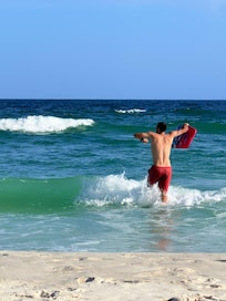 Enjoying the boogie boards!