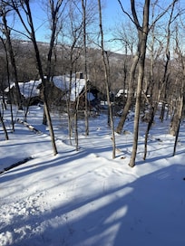 View from the warm living room!