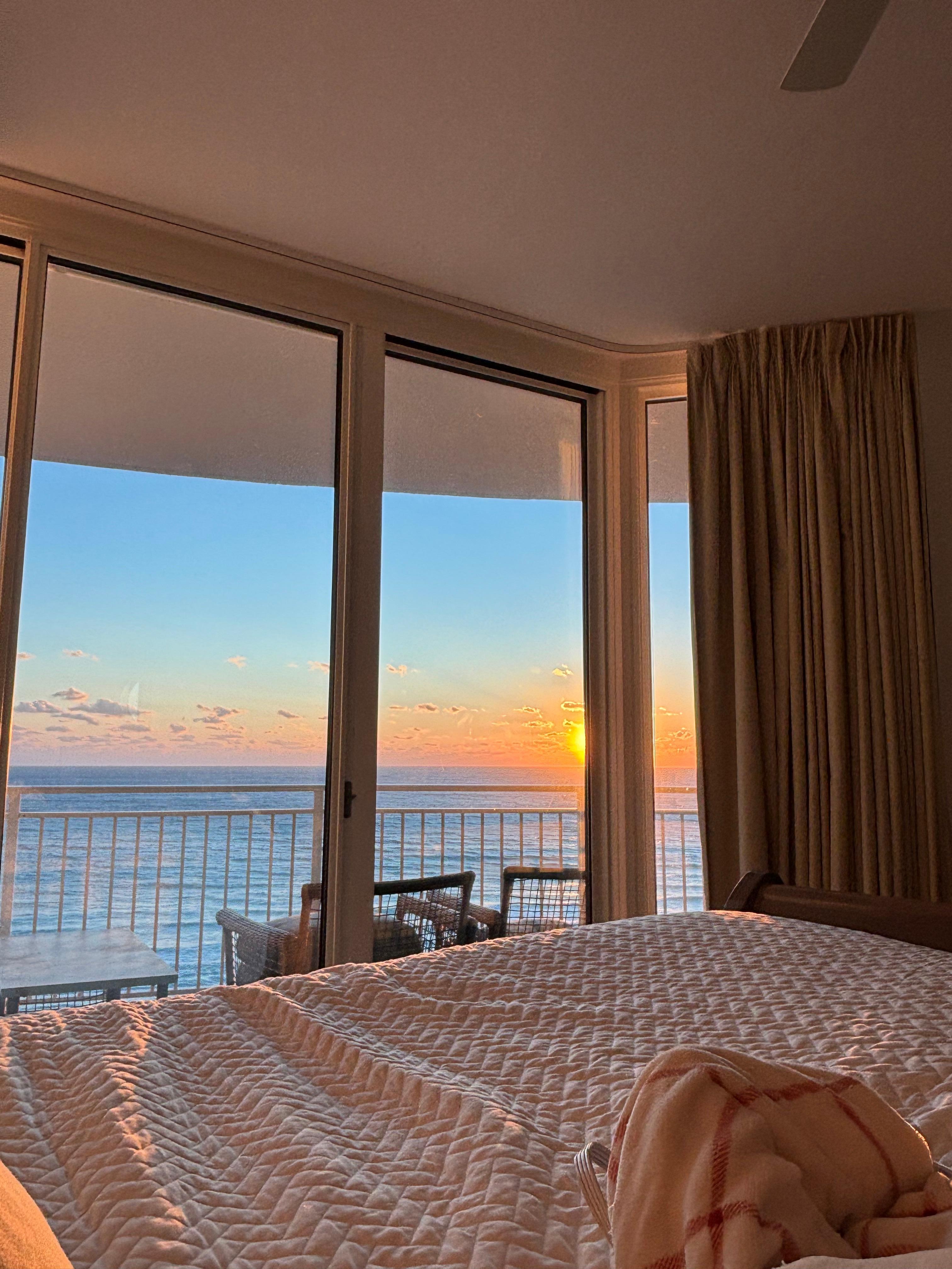 Sunset from the master bedroom