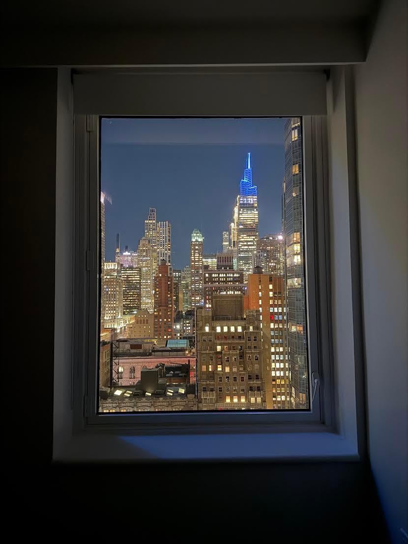 Imagine checking in late and getting to your room and seeing this view.  Amazing.
