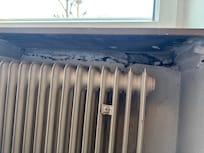 Broken wall, smell like mold