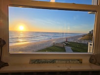 Views are breathtaking! The coffee maker was broken and water went everywhere.