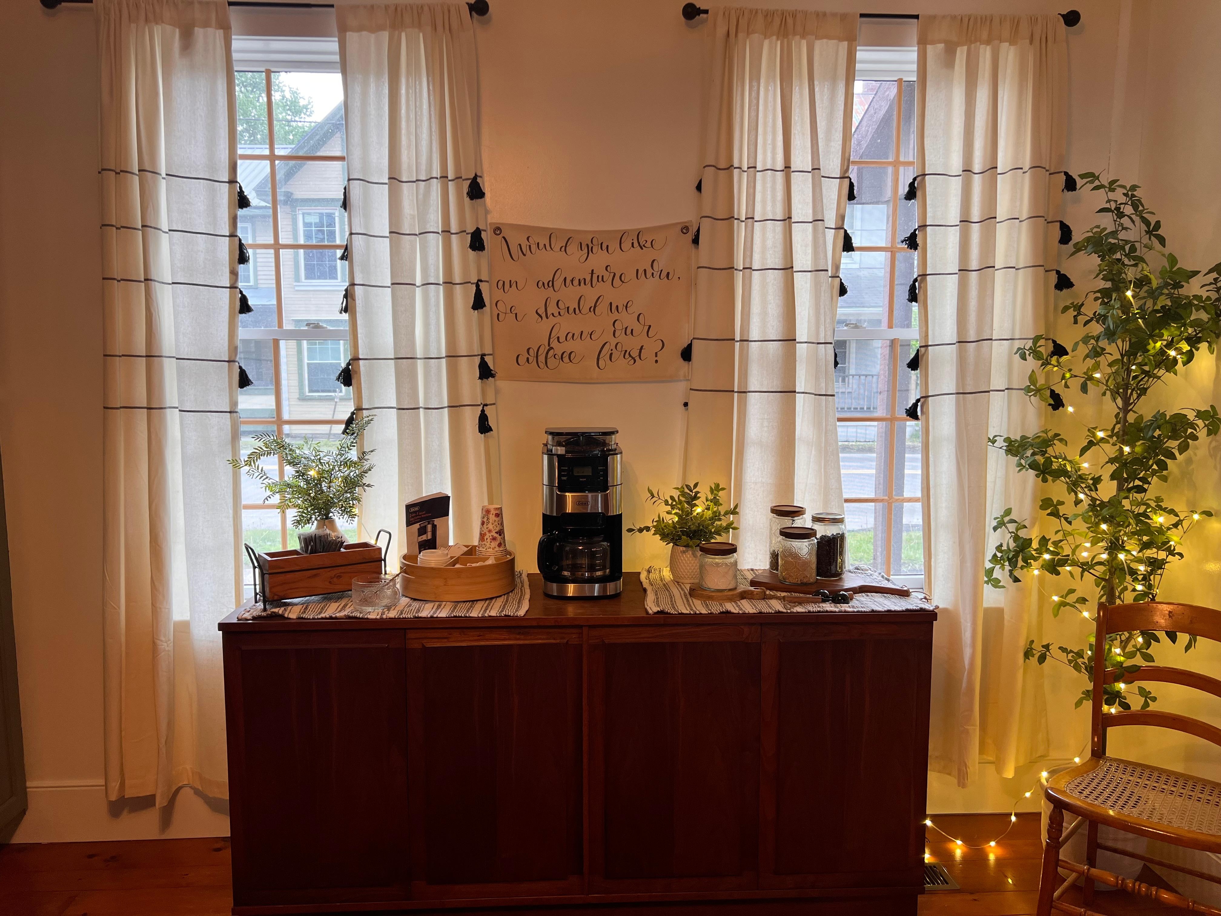 Coffee bar in kitchen 