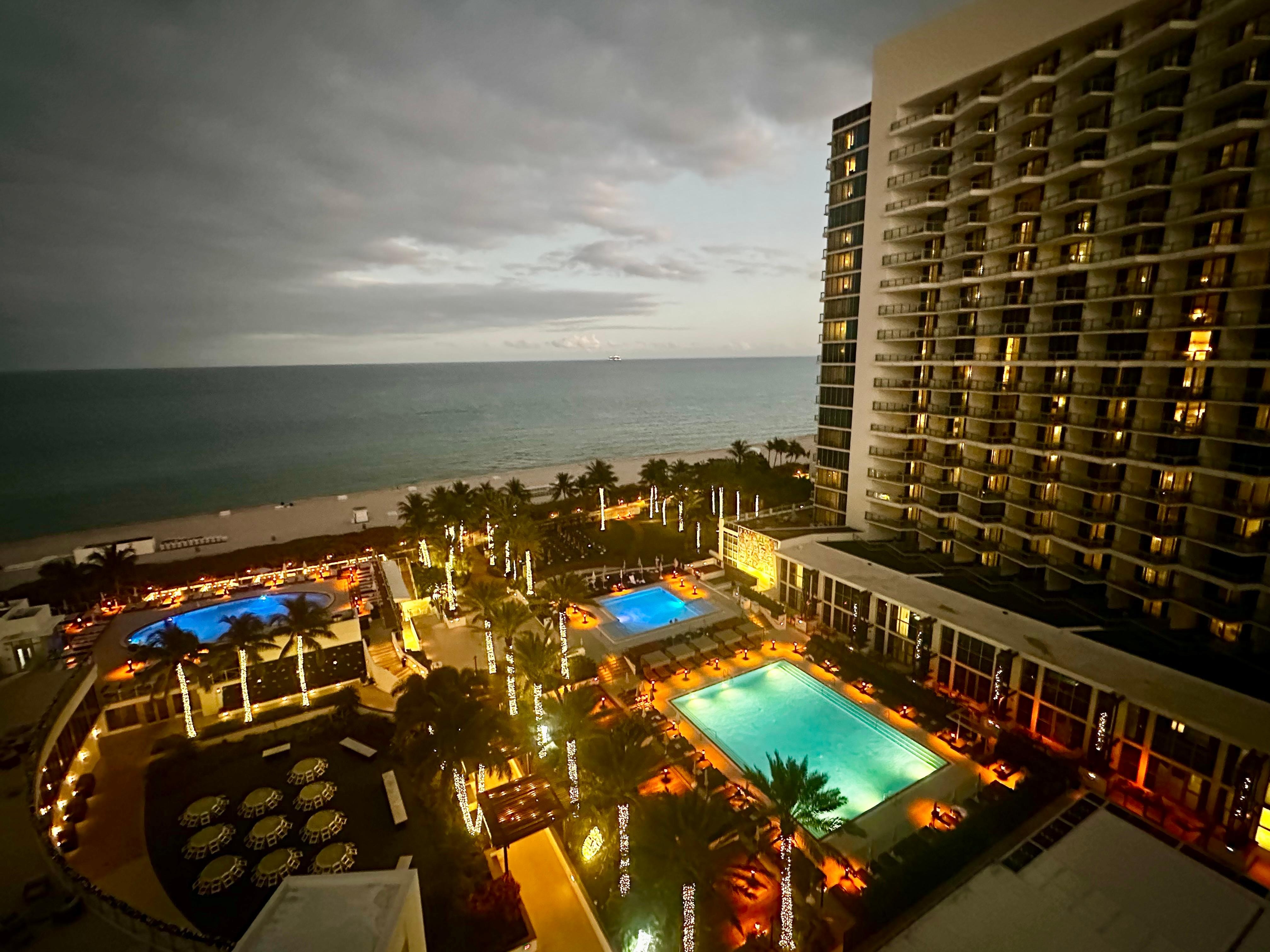 The view from our room balcony