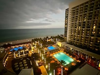 The view from our room balcony