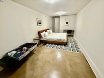 Bedroom and bathroom