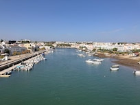 View off the main road bridge looking towards Tavira