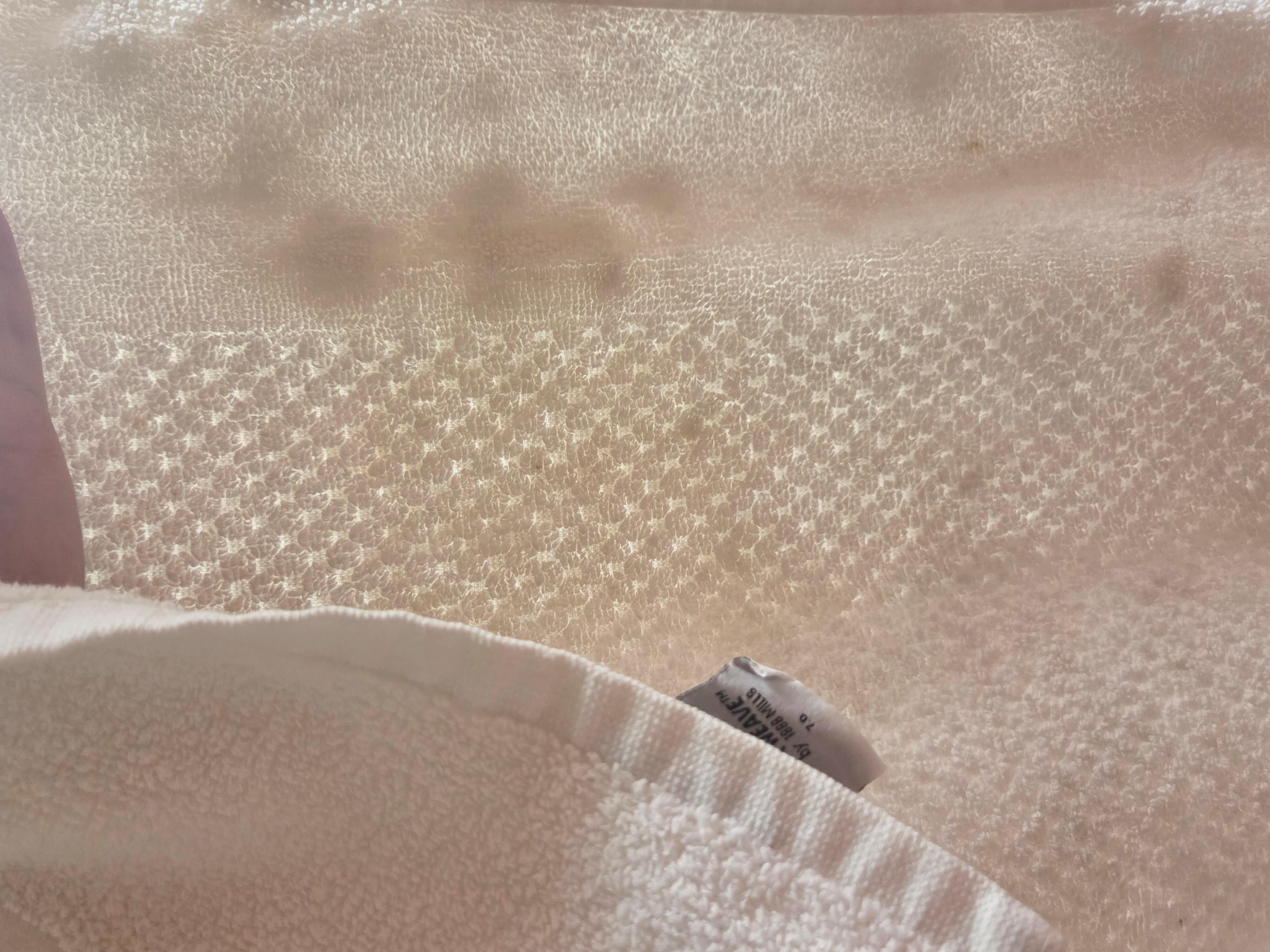 I don't know what that is.  I don't really want to know. But that stain had cousins on all the other towels.