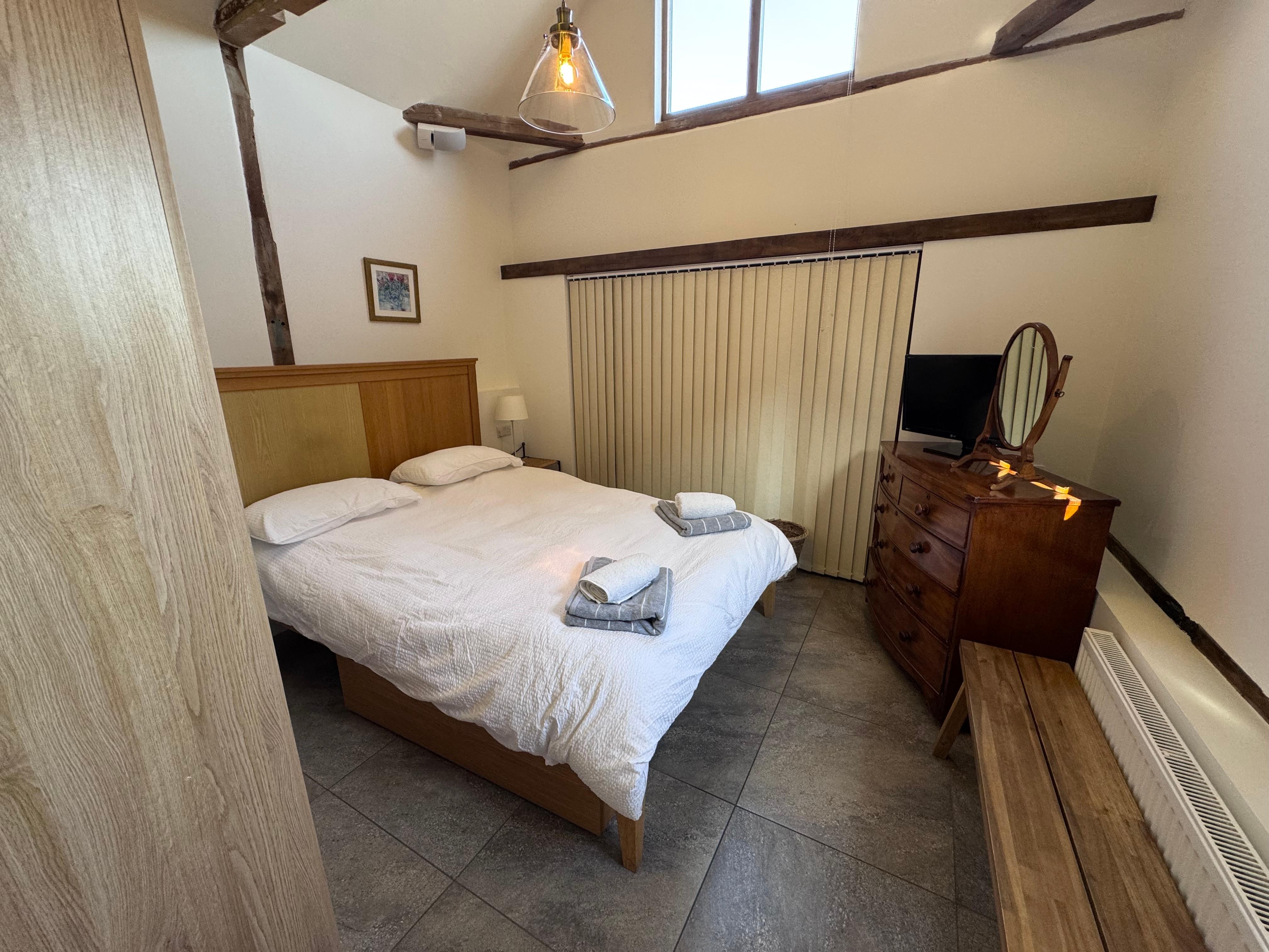 comfortable bed.  Lots of space to store clothes.  