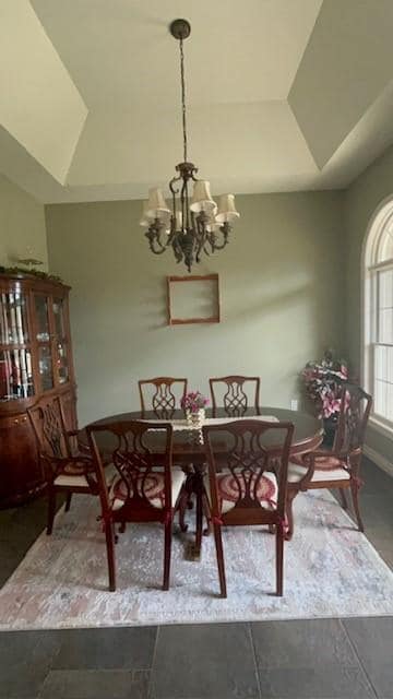elegent dining room, with fancy dishes too