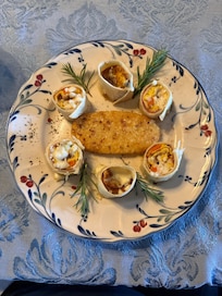 Delicious breakfast (they even made a vegetarian version for my son)