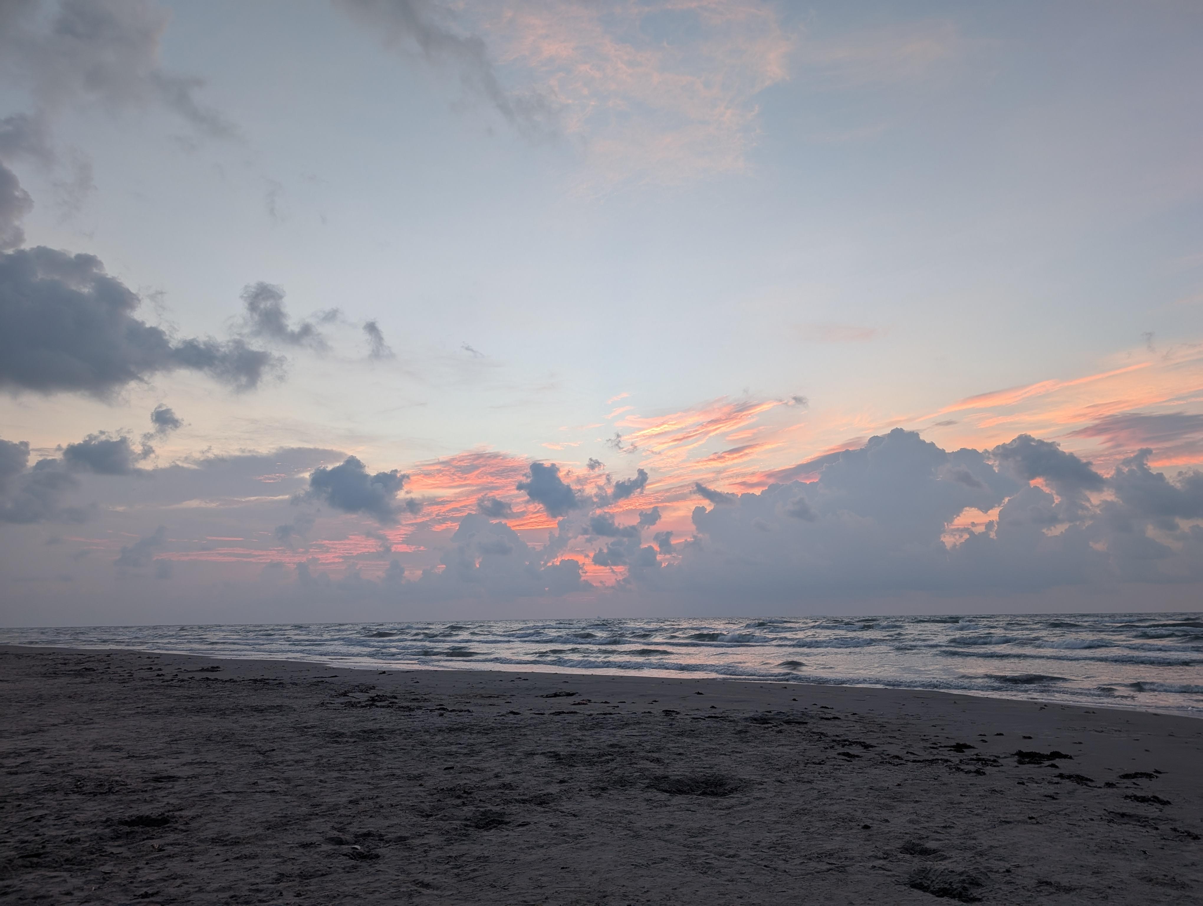 Sunrise from the beach. 