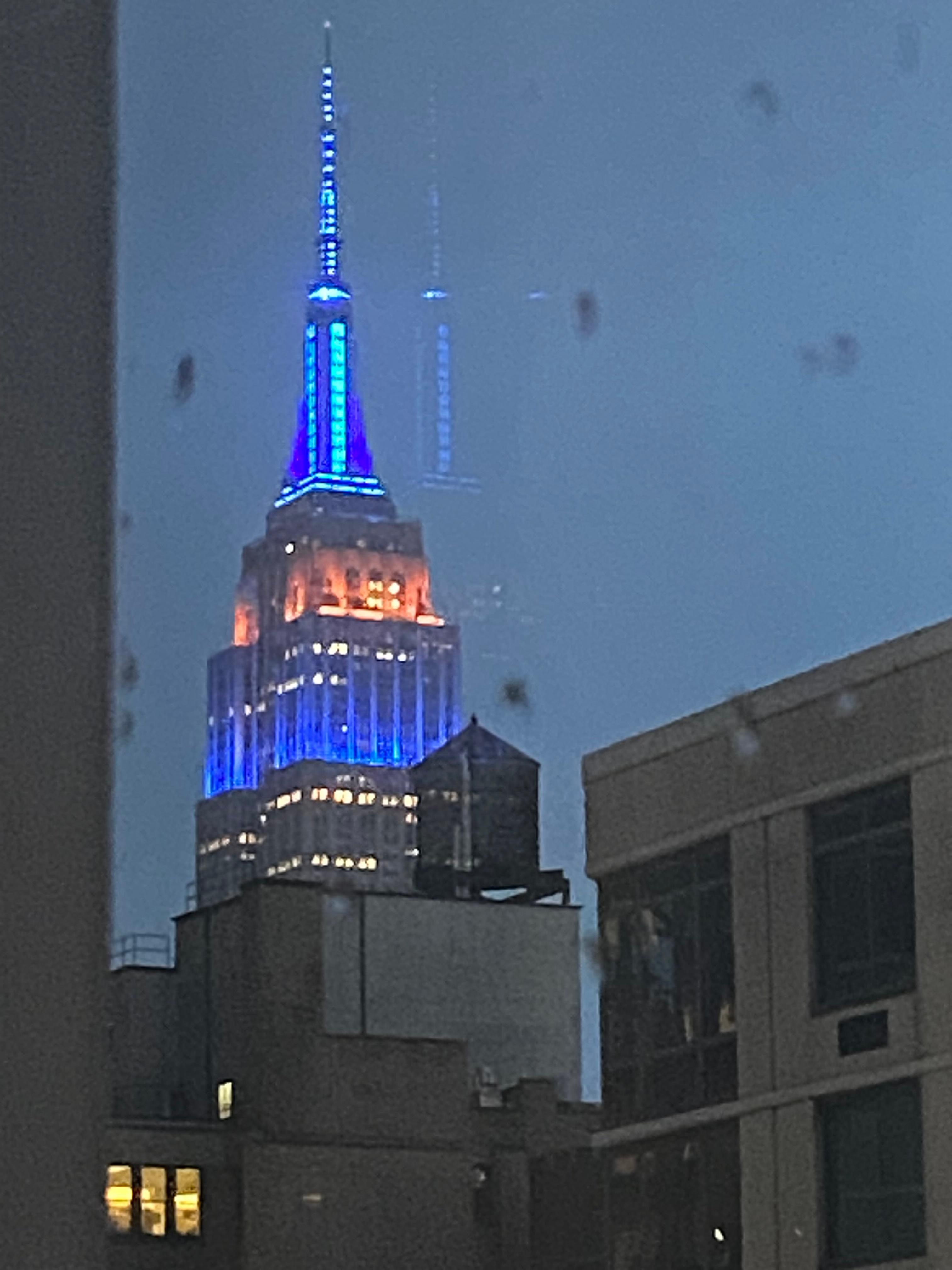 Empire State Building view from our window 