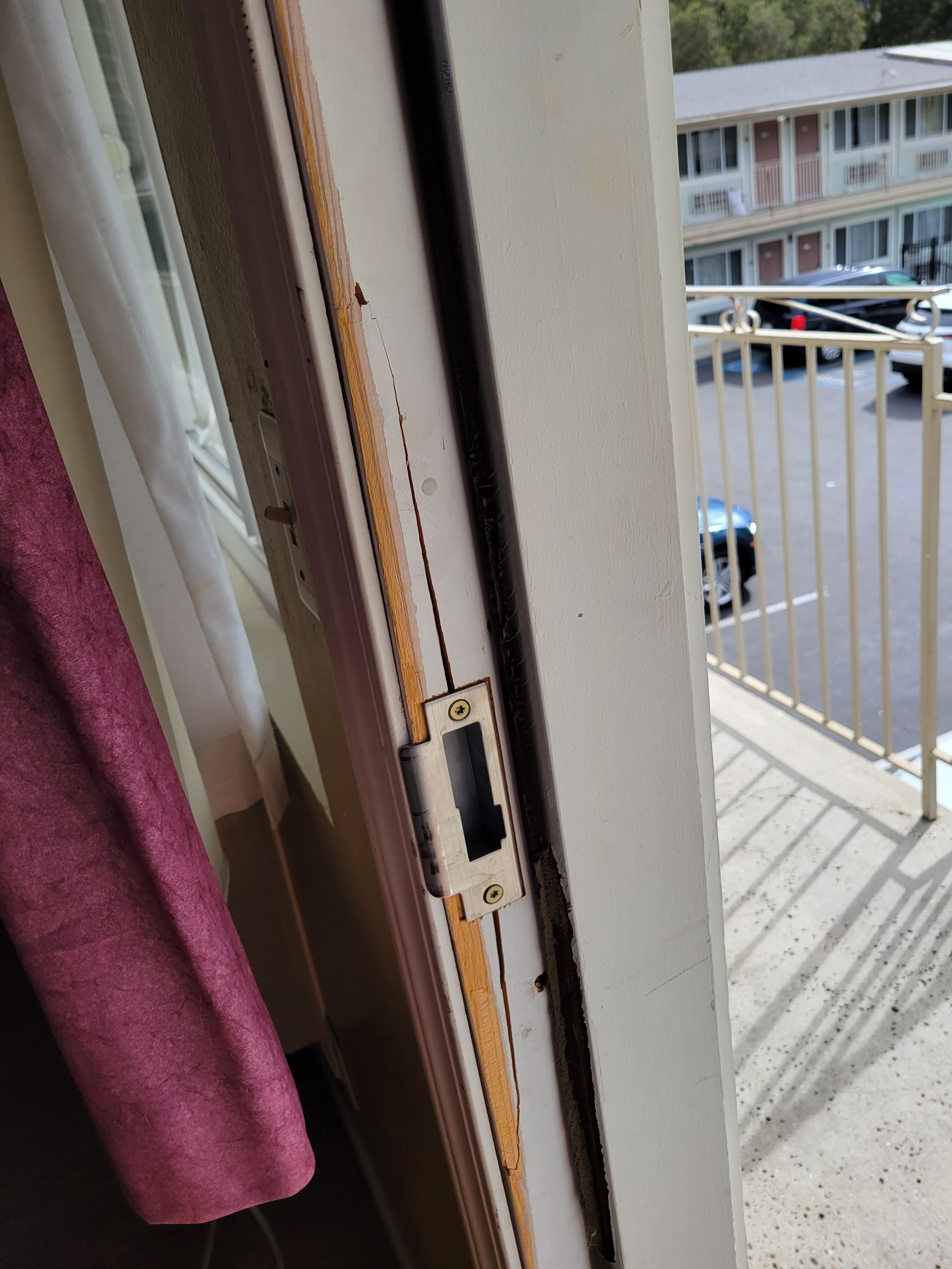 repaired door jamb