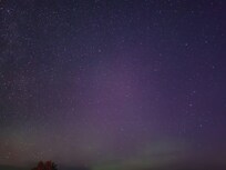 A little peek of the northern lights from the back deck