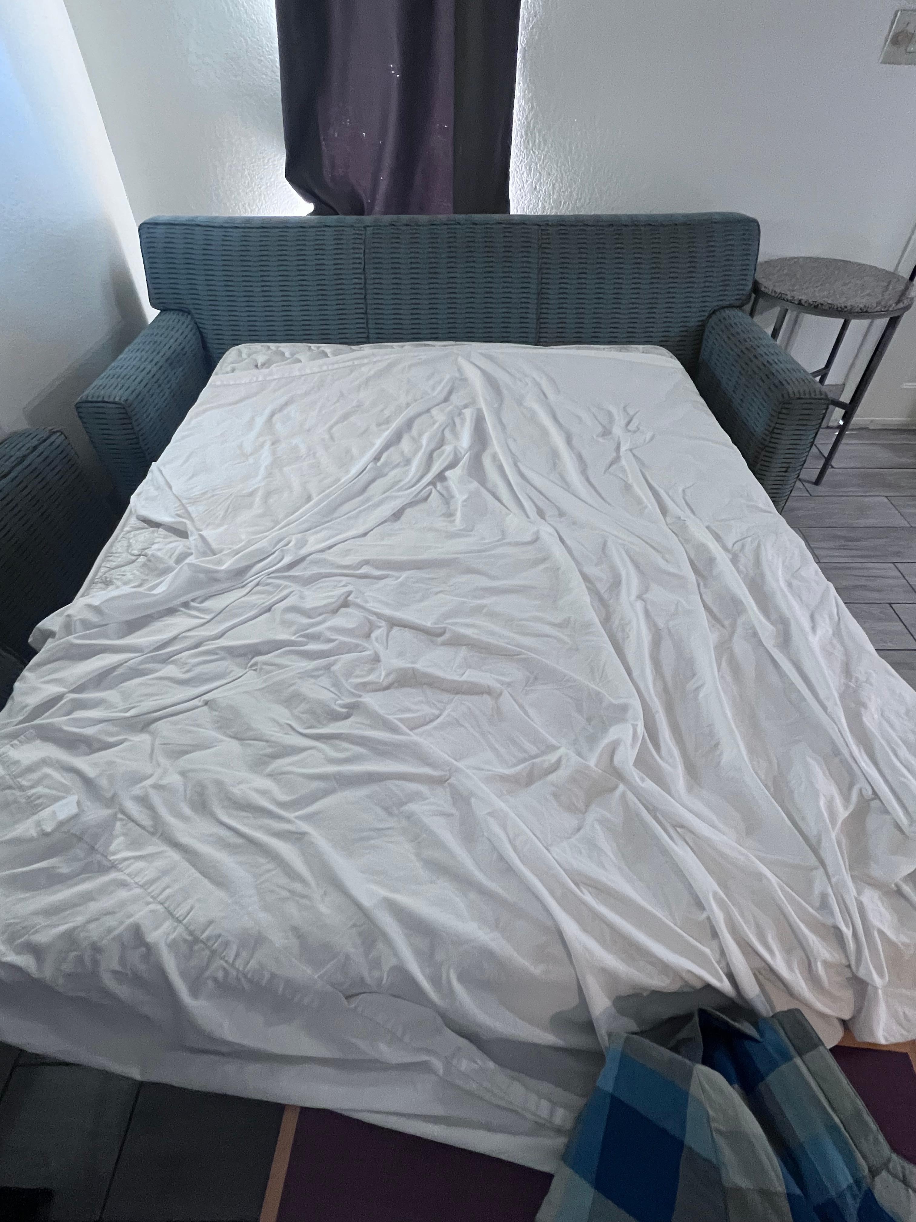 Some beds only had a sheet provided