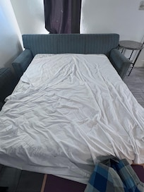 Some beds only had a sheet provided