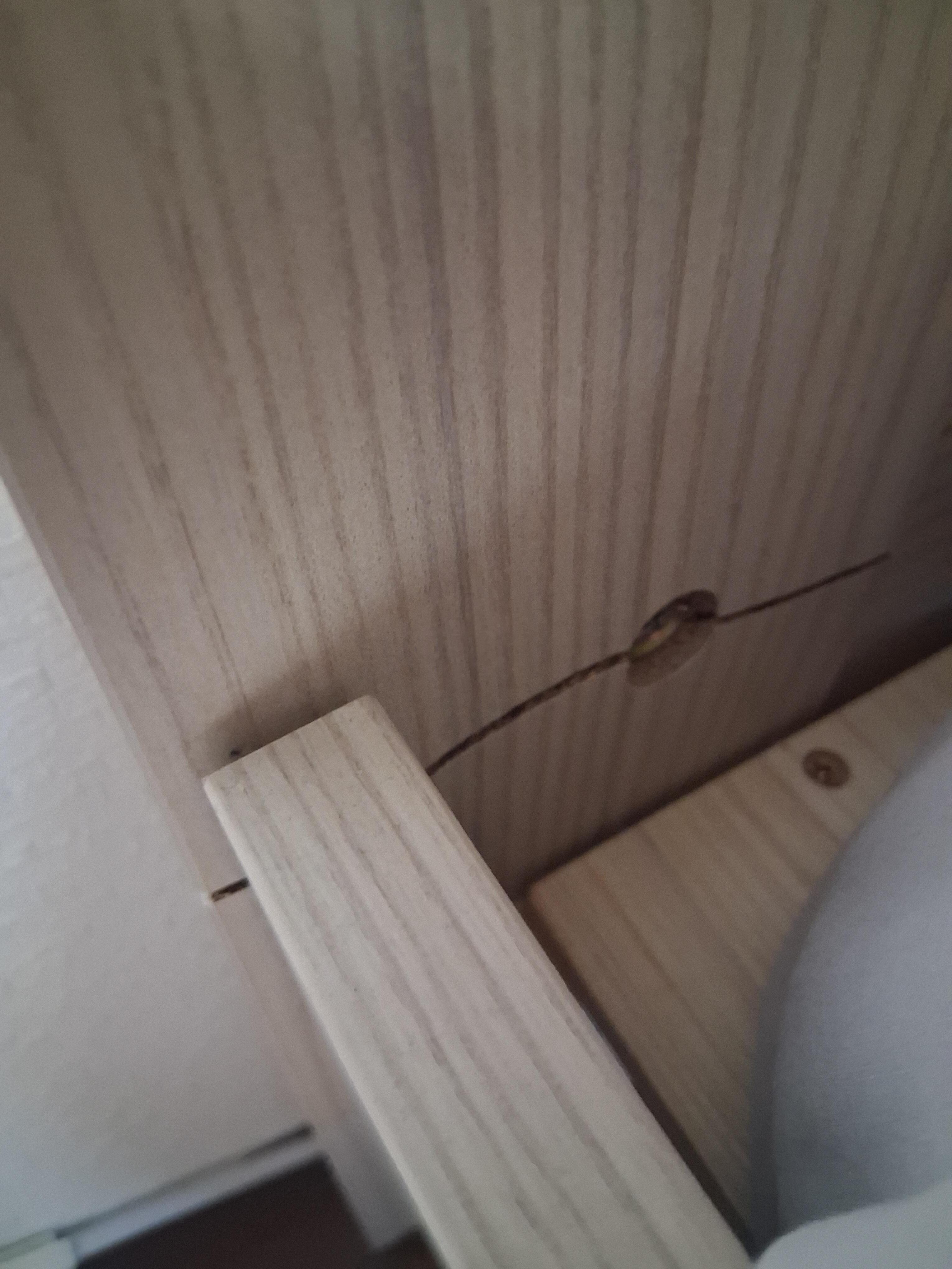 Lowered bunk wood broken