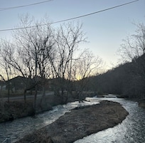 The creek, you can hear the water when you sit on the front porch at night.