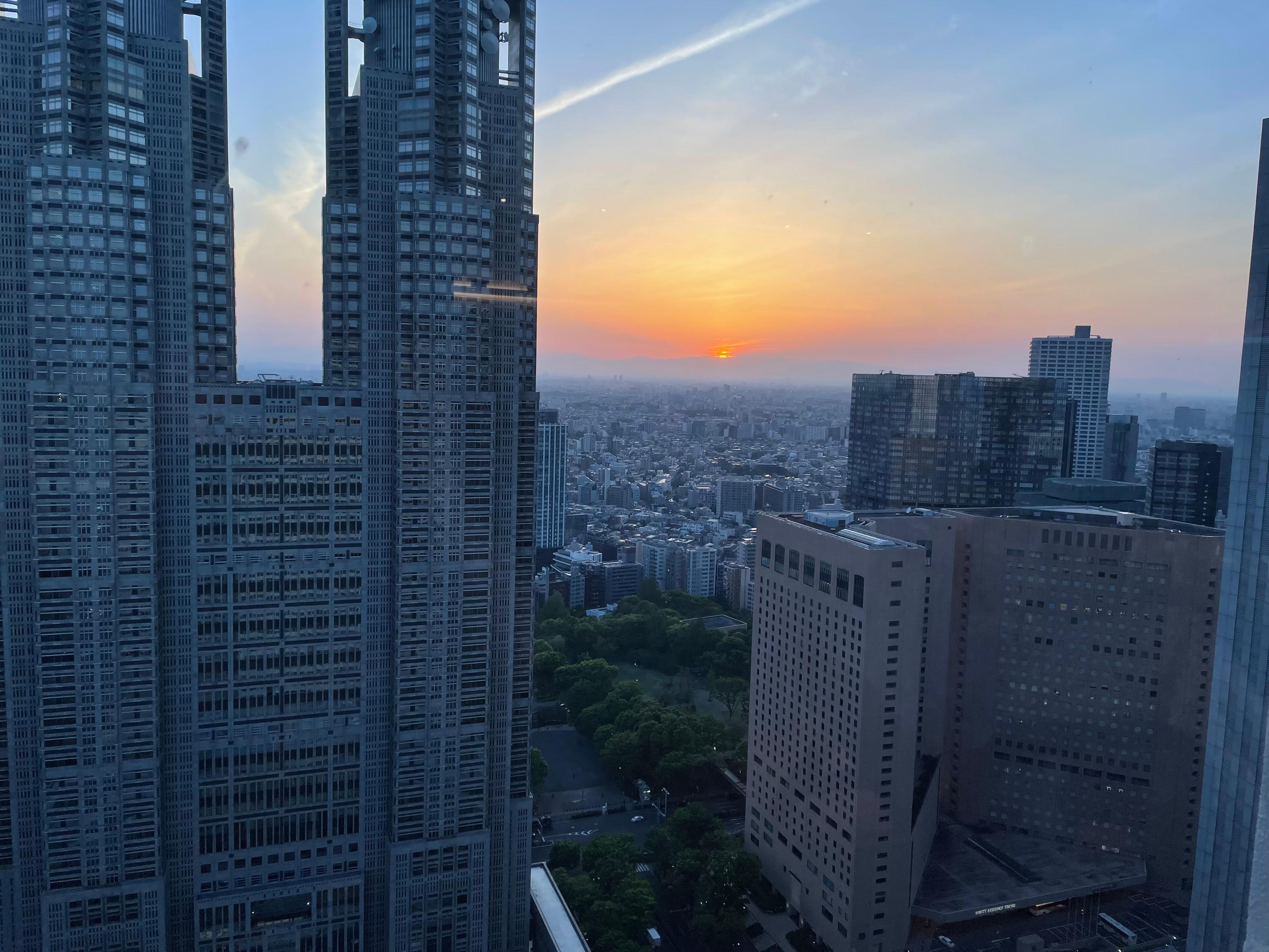 Sunset view at Keio 45th floor
