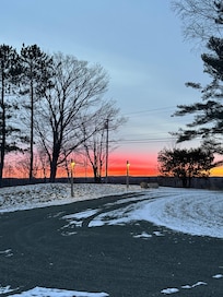 The view from the front porch at sunrise