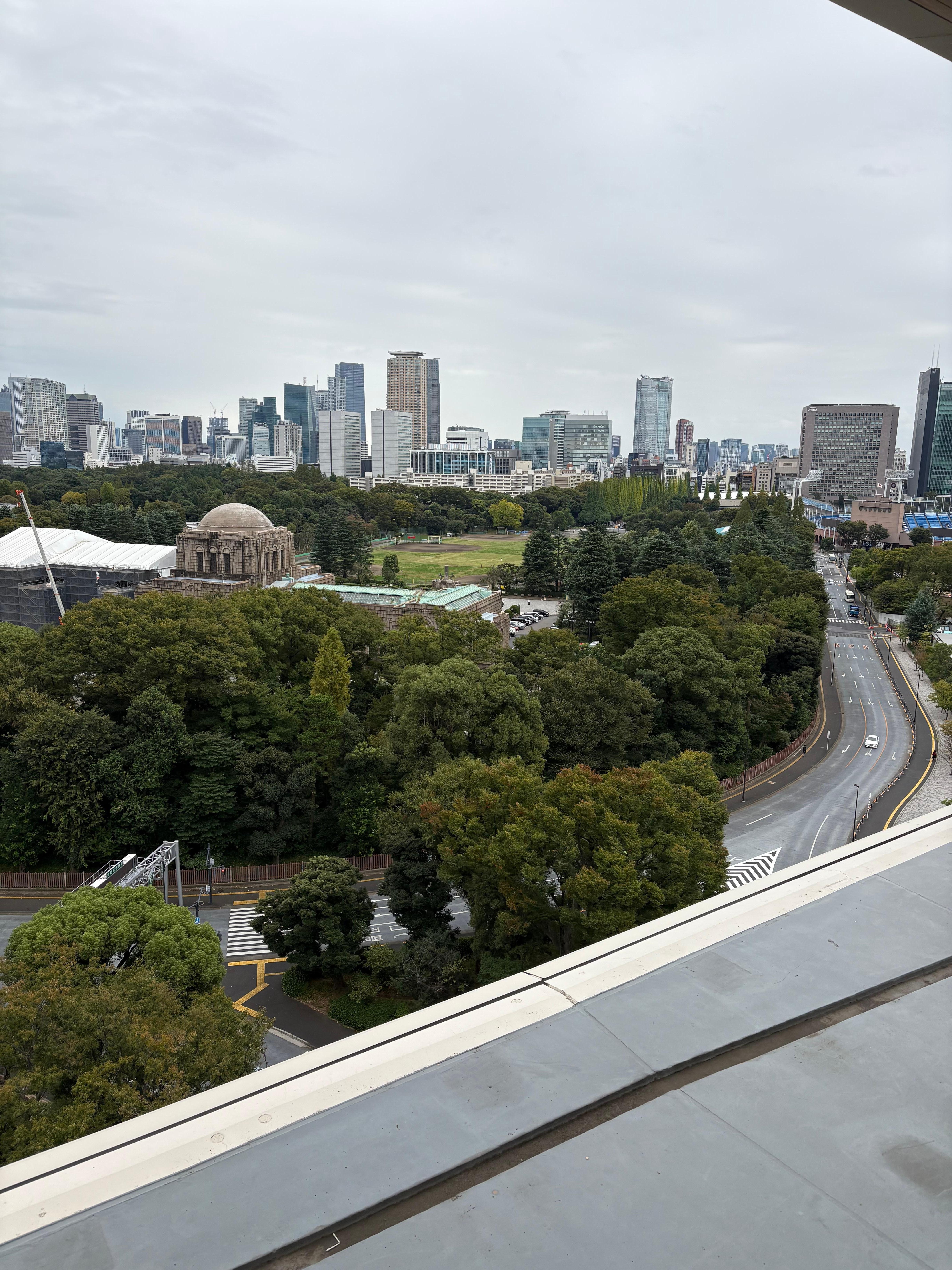 Vom Top Roof des Hotels Blick auf Tokyo