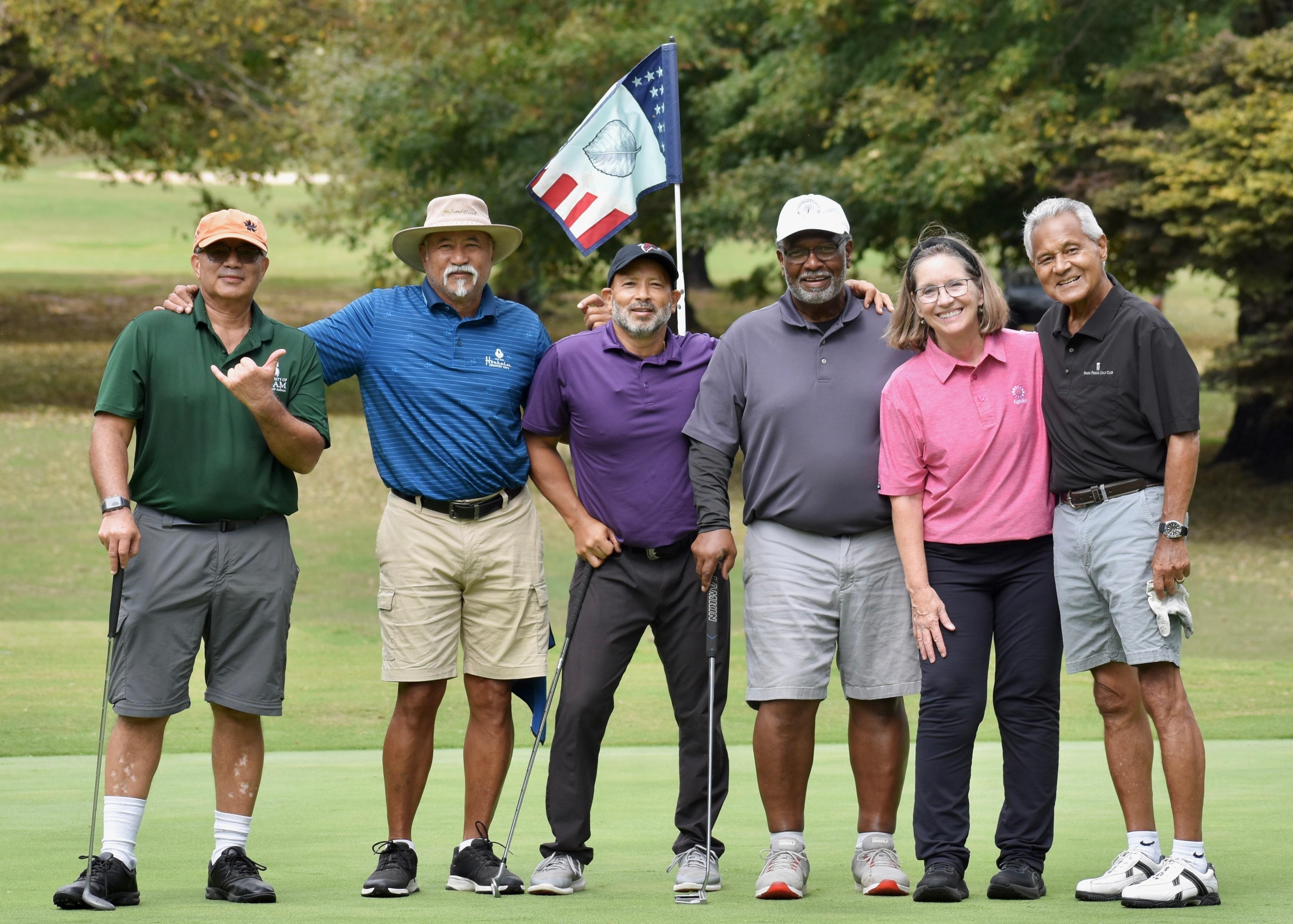 Three rounds of golf was great. We get this chance once a year. We live apart: MD, NC, FL, GA, and HI.