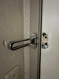 Missing dead bolt.
