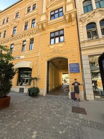 To get to the actual hotel, you walk through this and then there is a dingy door in the alley a ways up. The hotel wins for cheap and location.