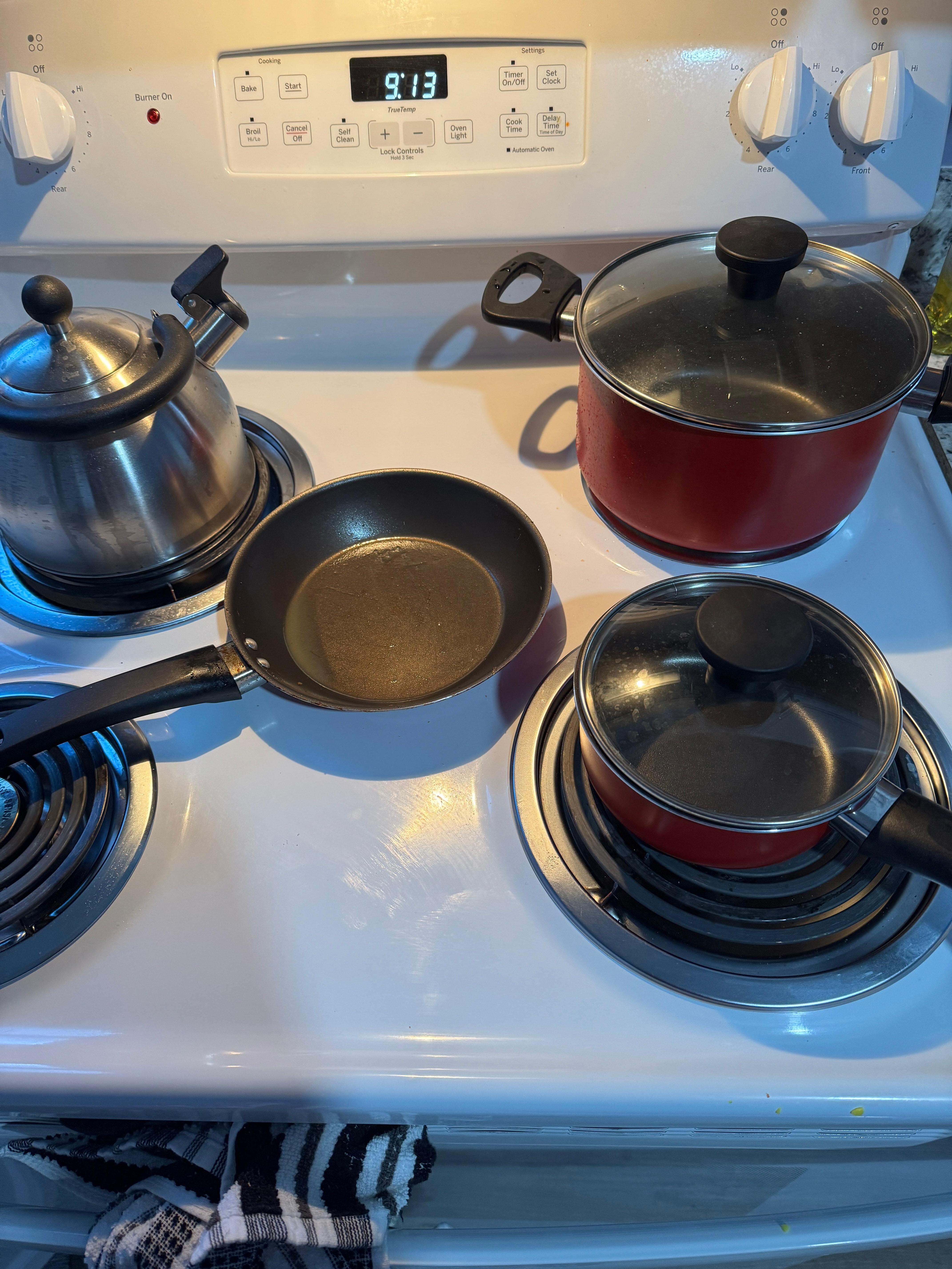 The entire pots and pan assortment.