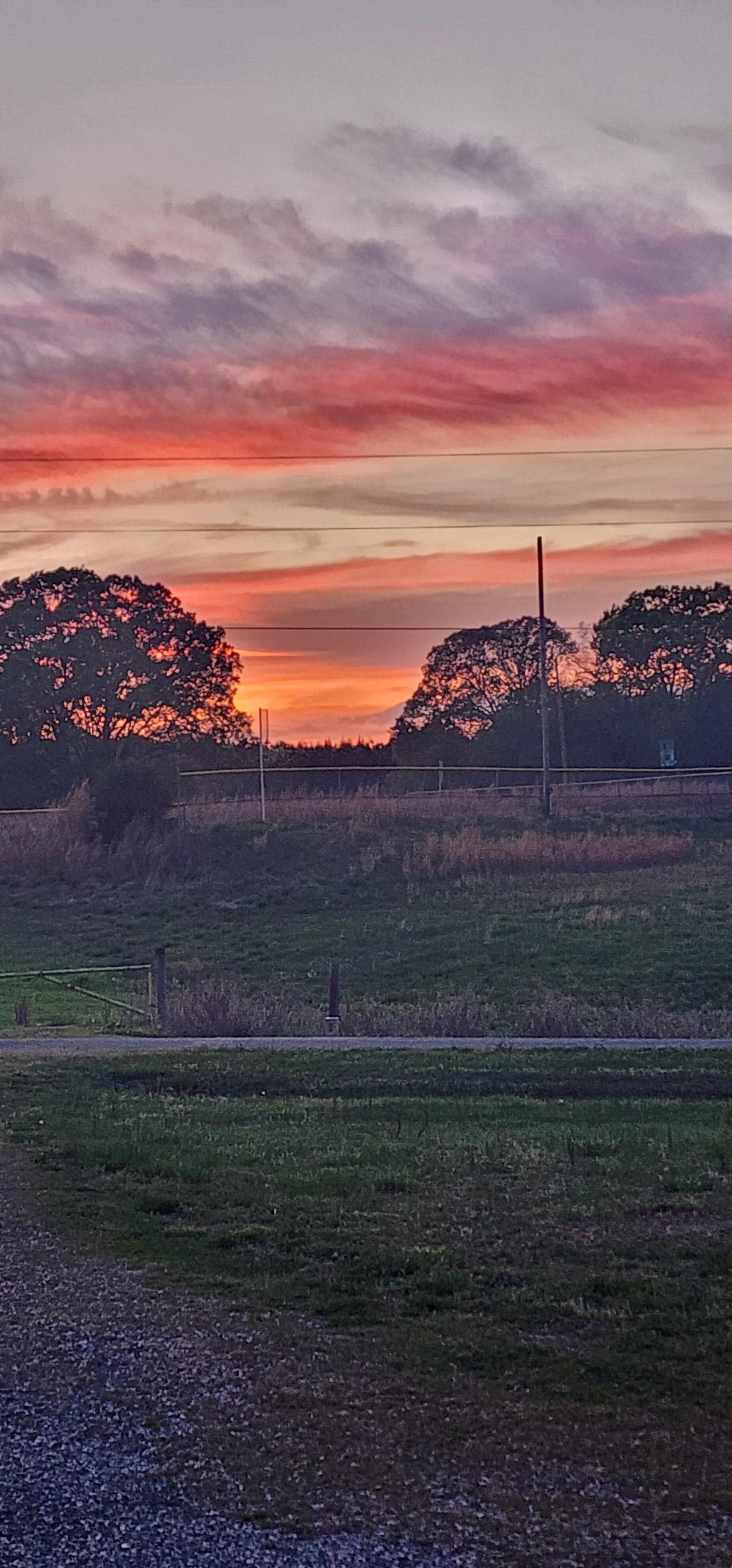 A beautiful sunset from the front porch. 