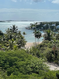 View of beach directly below property