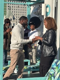 We witnessed an engagement on the roof!