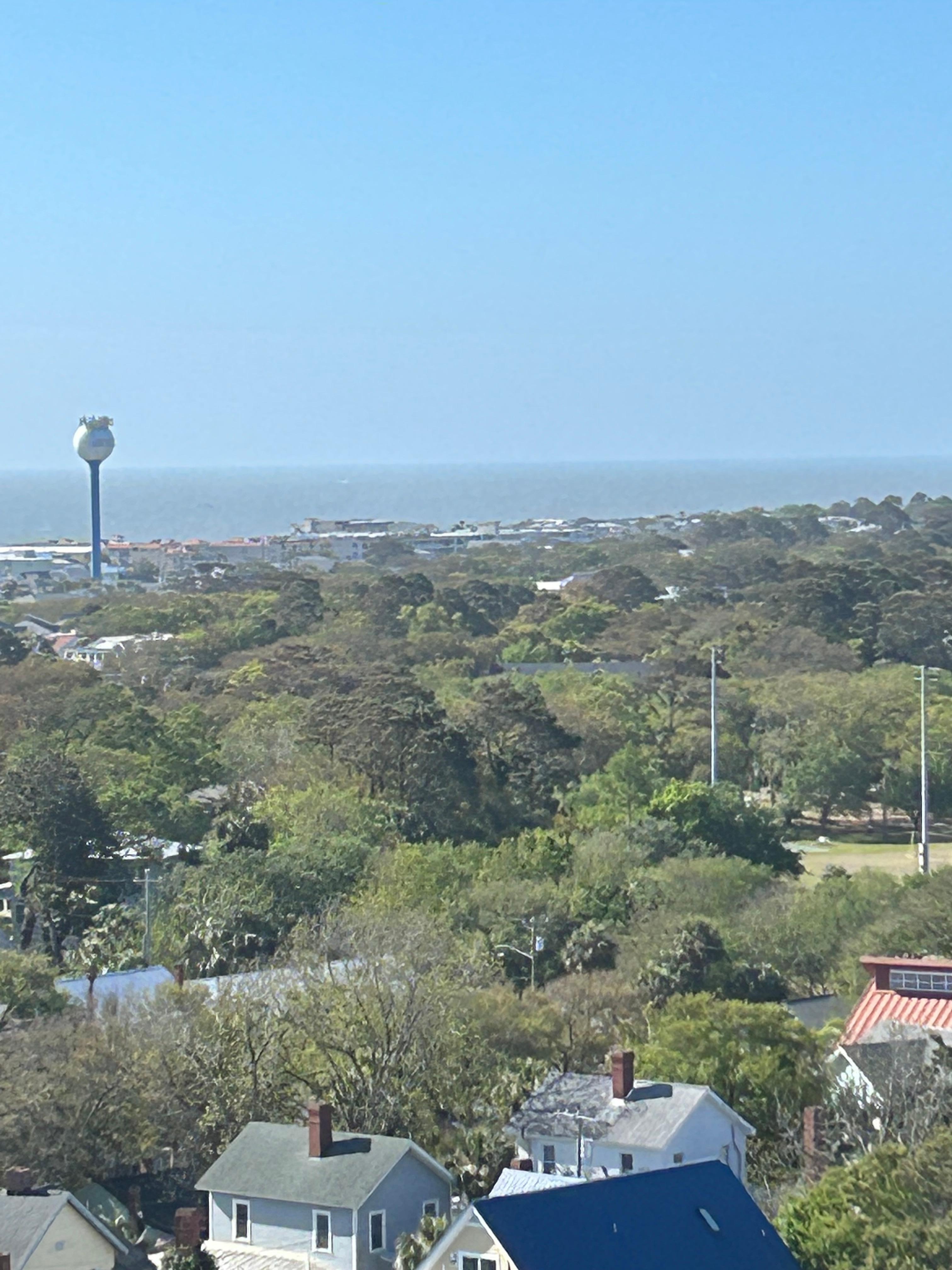 View from the lighthouse towards the resort 