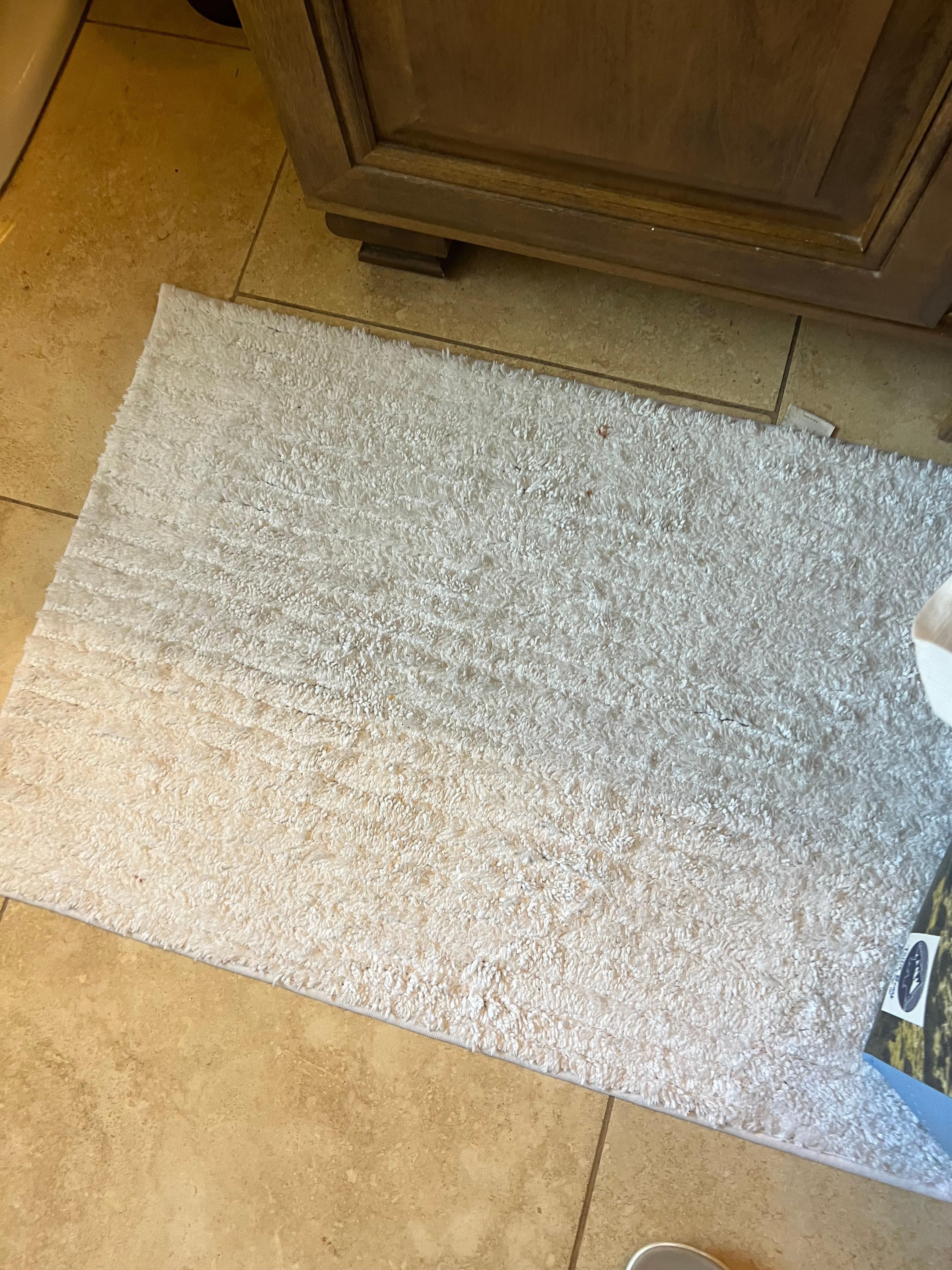 dirty bath mat