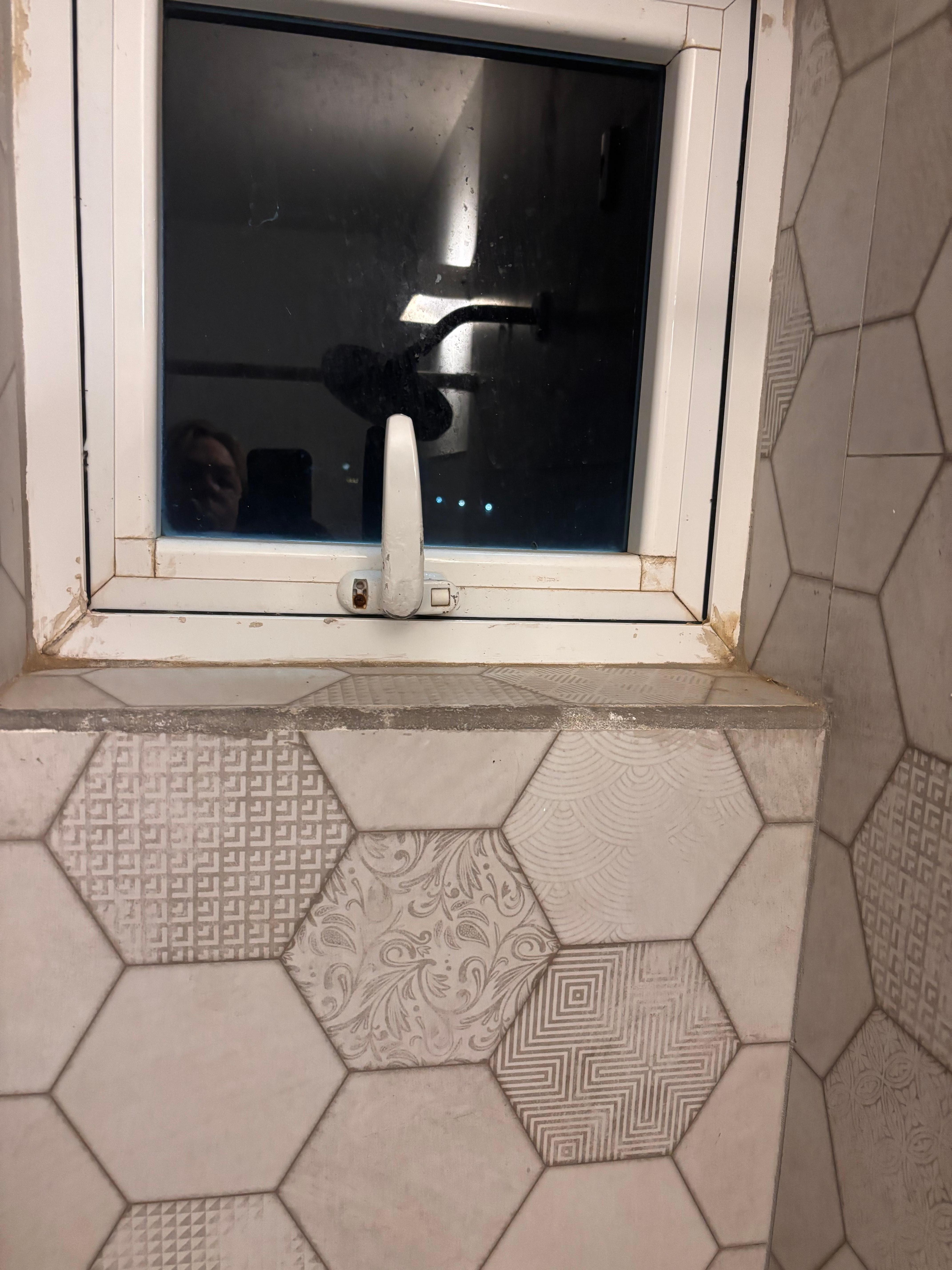 Shower window dirty