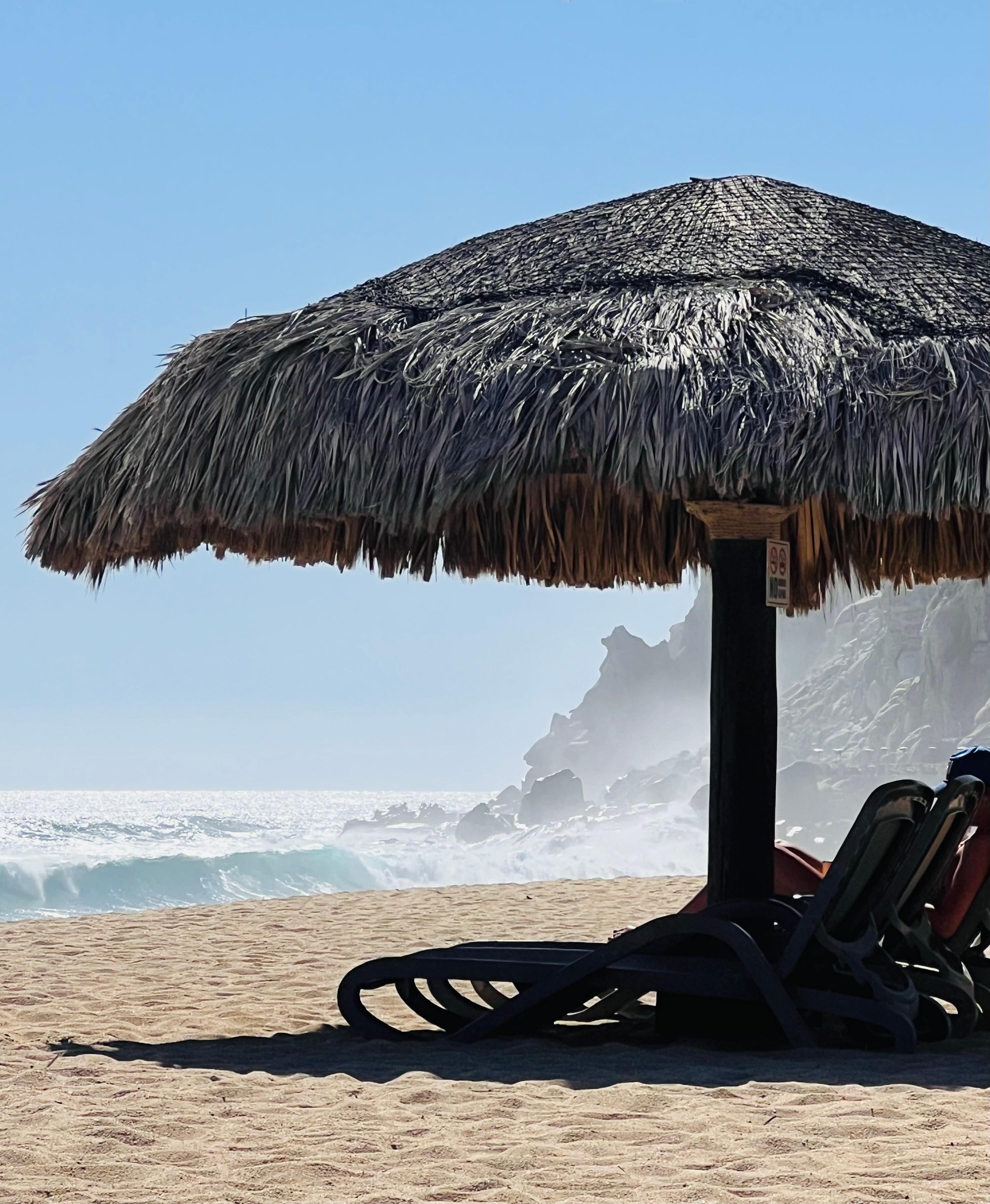 Gorgeous beach view. Not able to swim, but a great spot to relax and whale watch. 