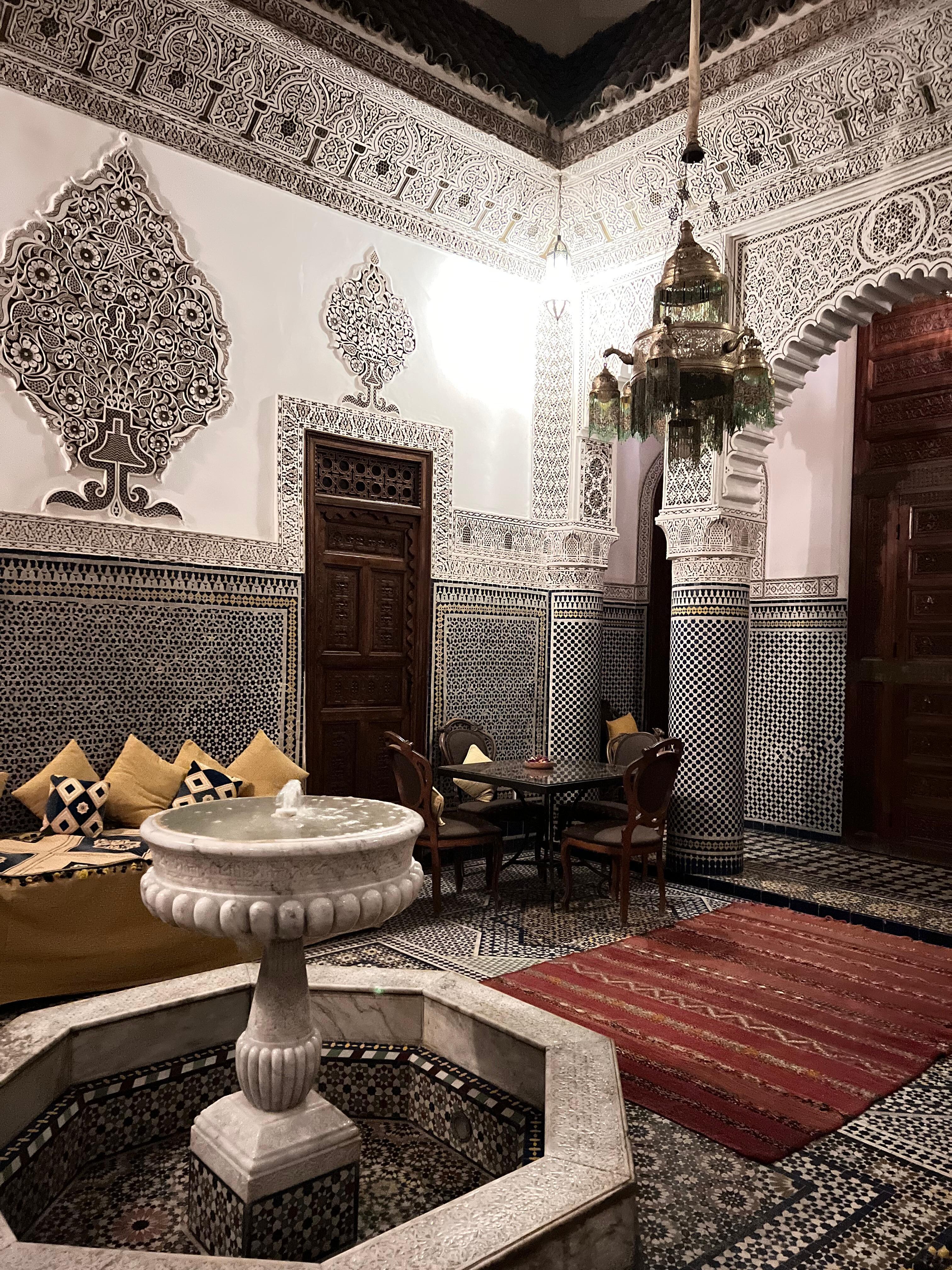 This was taken right outside my room. Comfy seating, private setting, great ambiance
