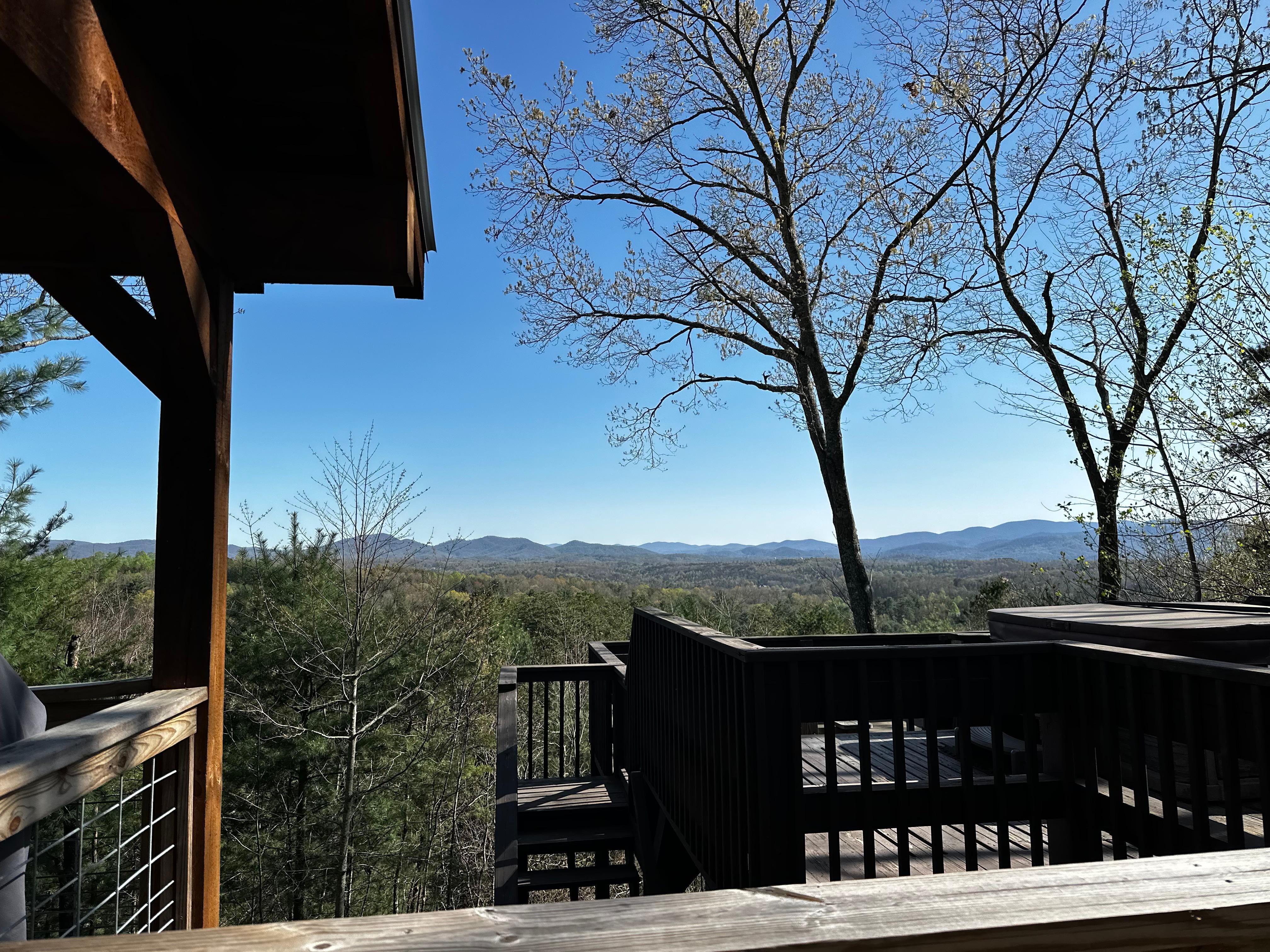 View from the outside deck. 