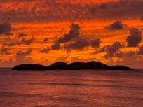 Sunset from the deck of our home away from home