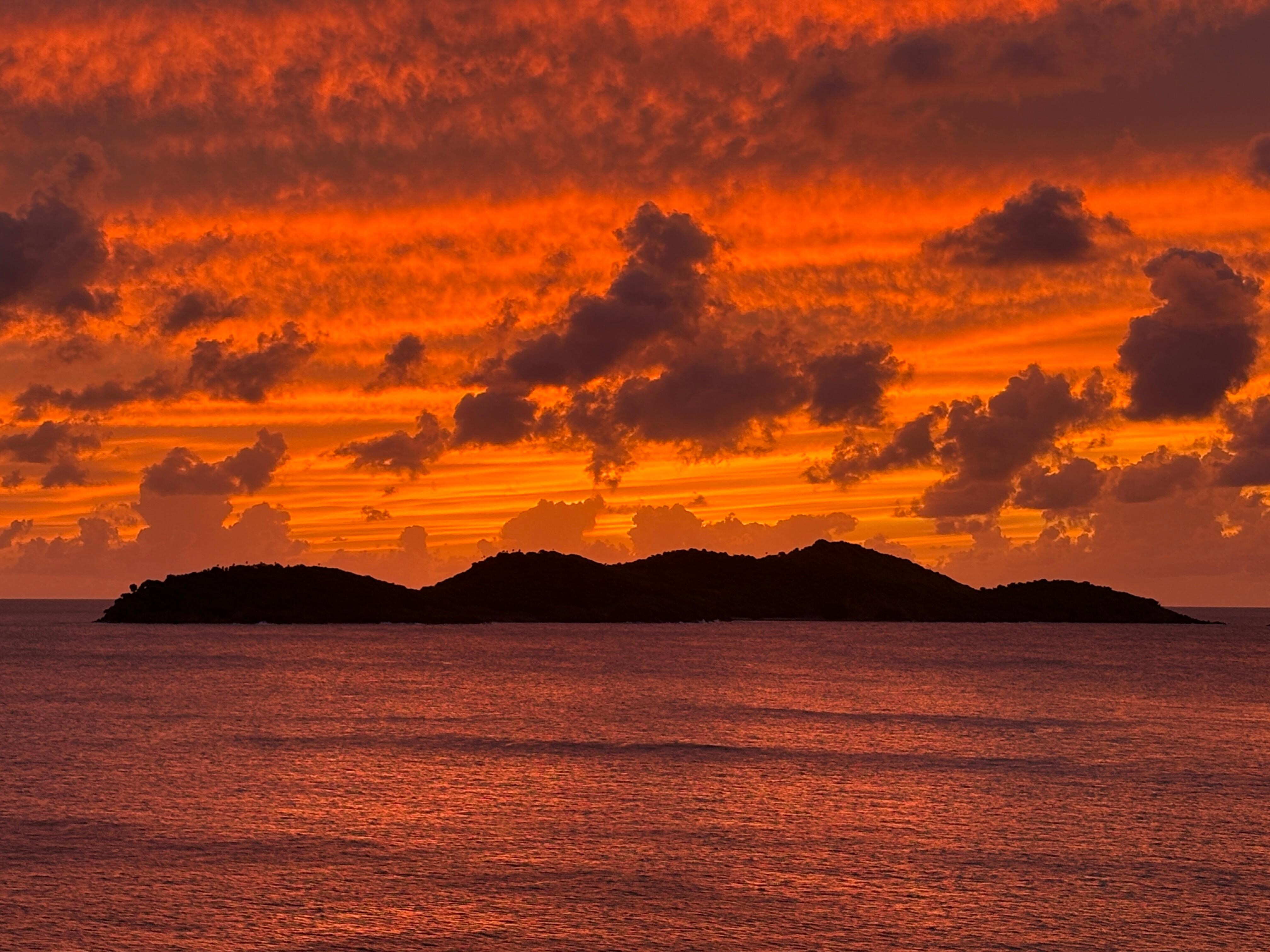 Sunset from the deck of our home away from home