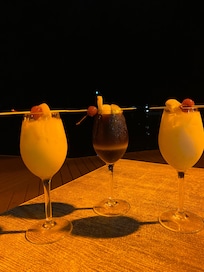 Evening drinks on the boardwalk